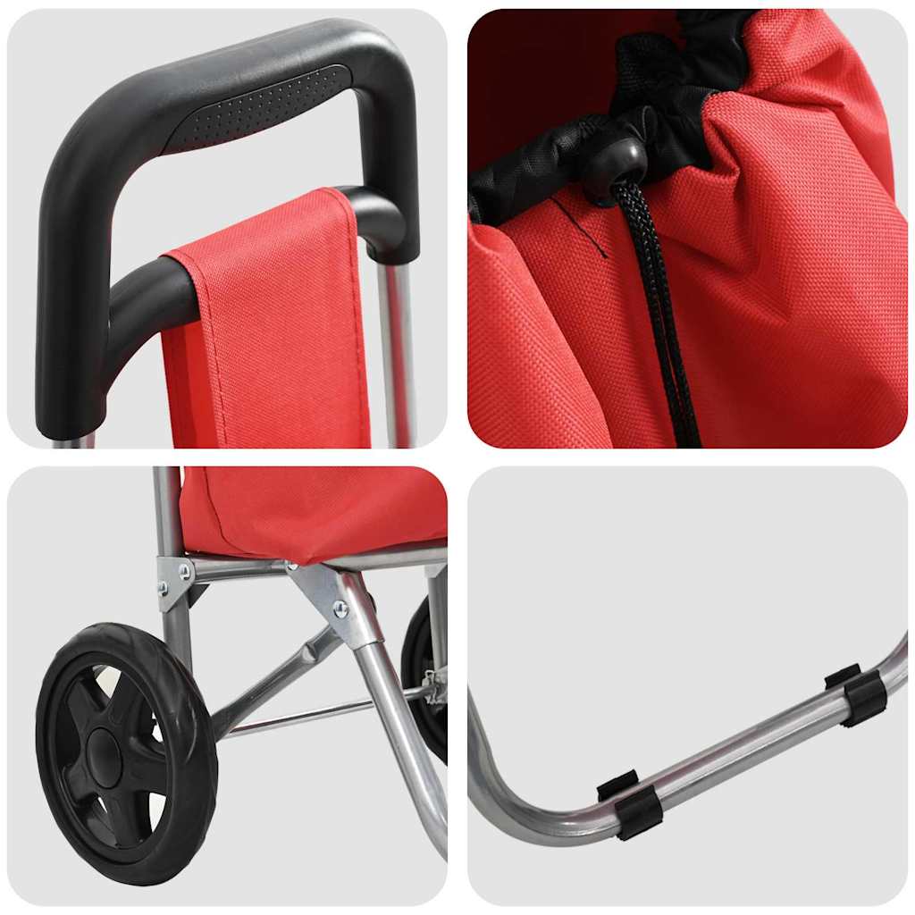 Winkel trolley Rood 35 x 28 x 92 cm Oxford stof is nu te koop bij PeponiXL, paradijselijk wonen!