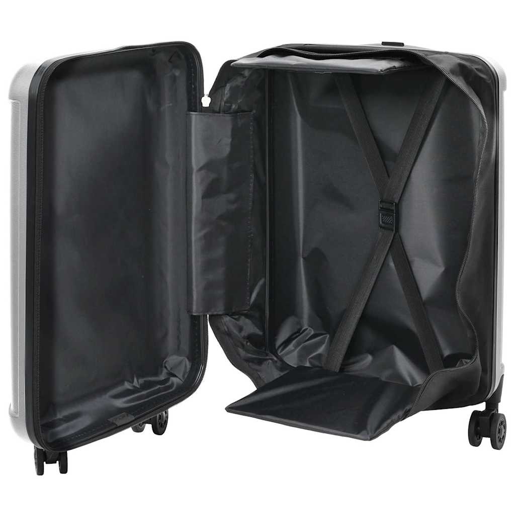 Koffer met slot Zilver 34 x 23 x 55.5 cm ABS Kunststof is nu te koop bij PeponiXL, paradijselijk wonen!
