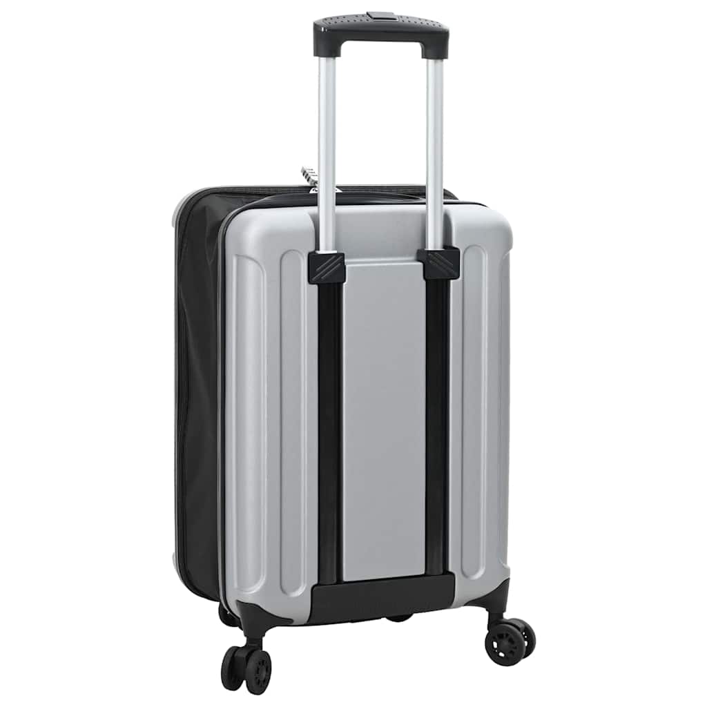Koffer met slot Zilver 34 x 23 x 55.5 cm ABS Kunststof is nu te koop bij PeponiXL, paradijselijk wonen!