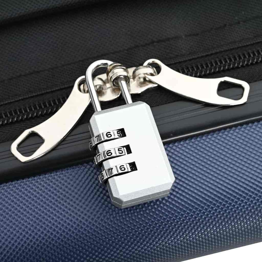 Koffer met slot Donkerblauw 50 x 30 x 76 cm ABS Kunststof is nu te koop bij PeponiXL, paradijselijk wonen!