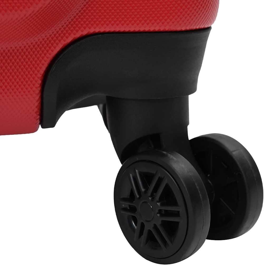 Koffer met slot 3 pcs Rood 50 x 31 x 78 cm ABS Kunststof is nu te koop bij PeponiXL, paradijselijk wonen!