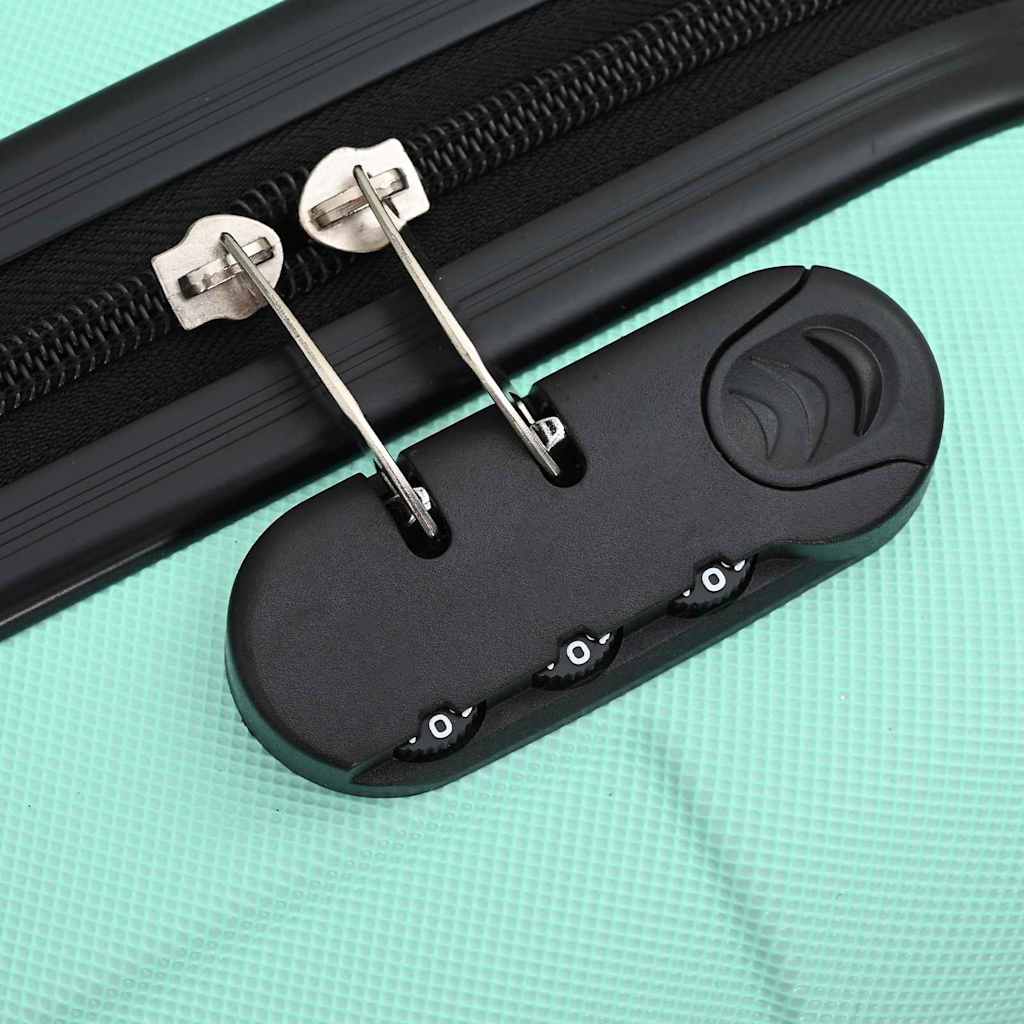 Koffer met slot 3 pcs Mintgroen 50 x 31 x 78 cm ABS Kunststof is nu te koop bij PeponiXL, paradijselijk wonen!