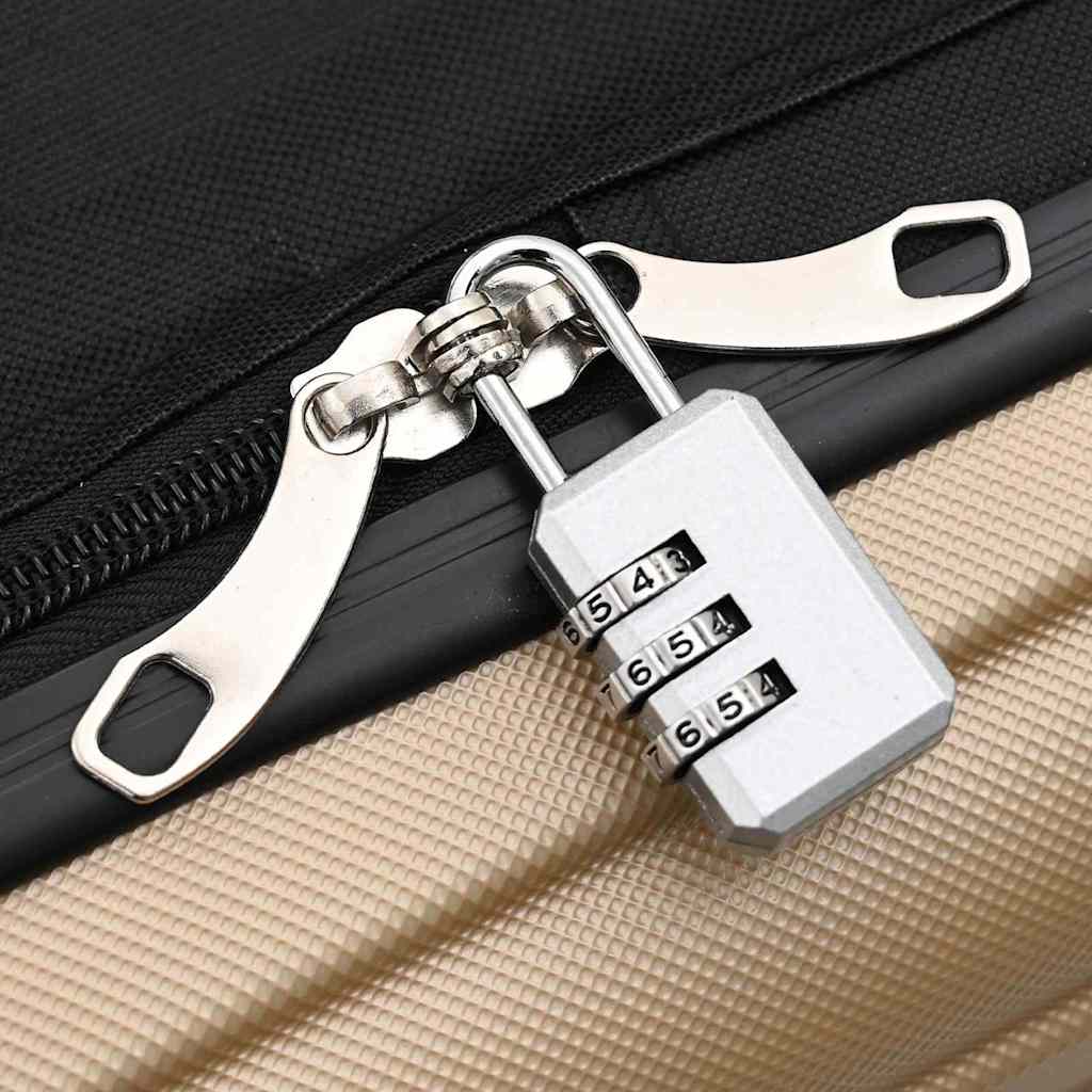 Koffer met slot champagne 34 x 23 x 55.5 cm ABS Kunststof is nu te koop bij PeponiXL, paradijselijk wonen!