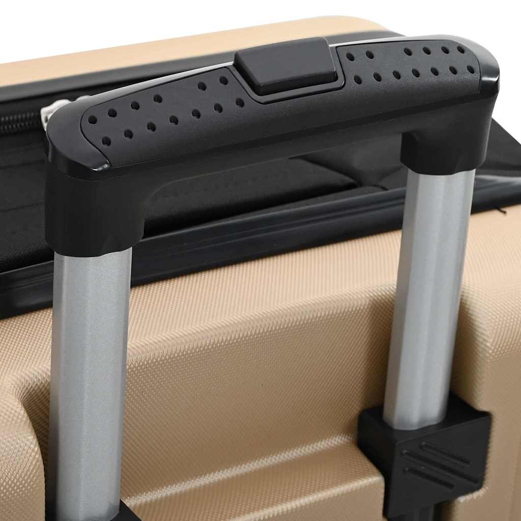 Koffer met slot champagne 34 x 23 x 55.5 cm ABS Kunststof is nu te koop bij PeponiXL, paradijselijk wonen!