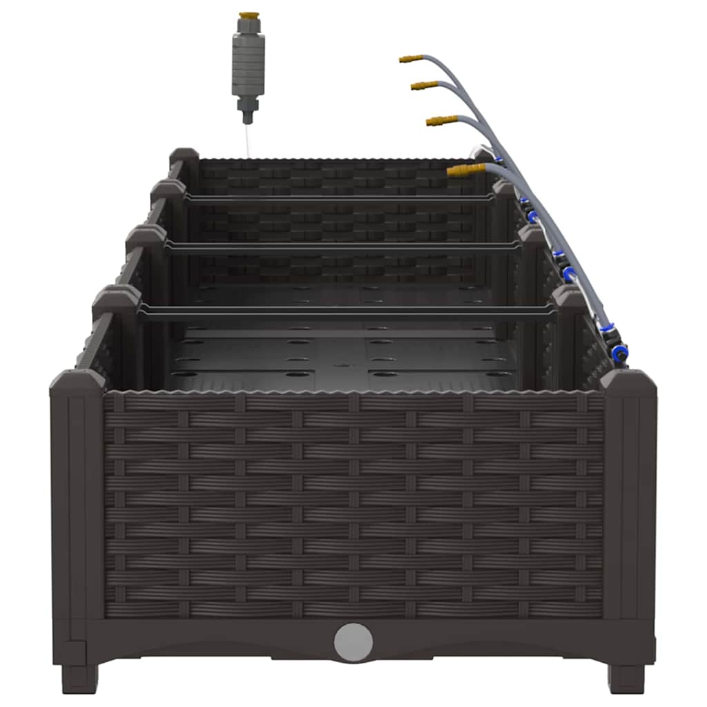 Tuin Bloempot 4 pcs Bruin Staal