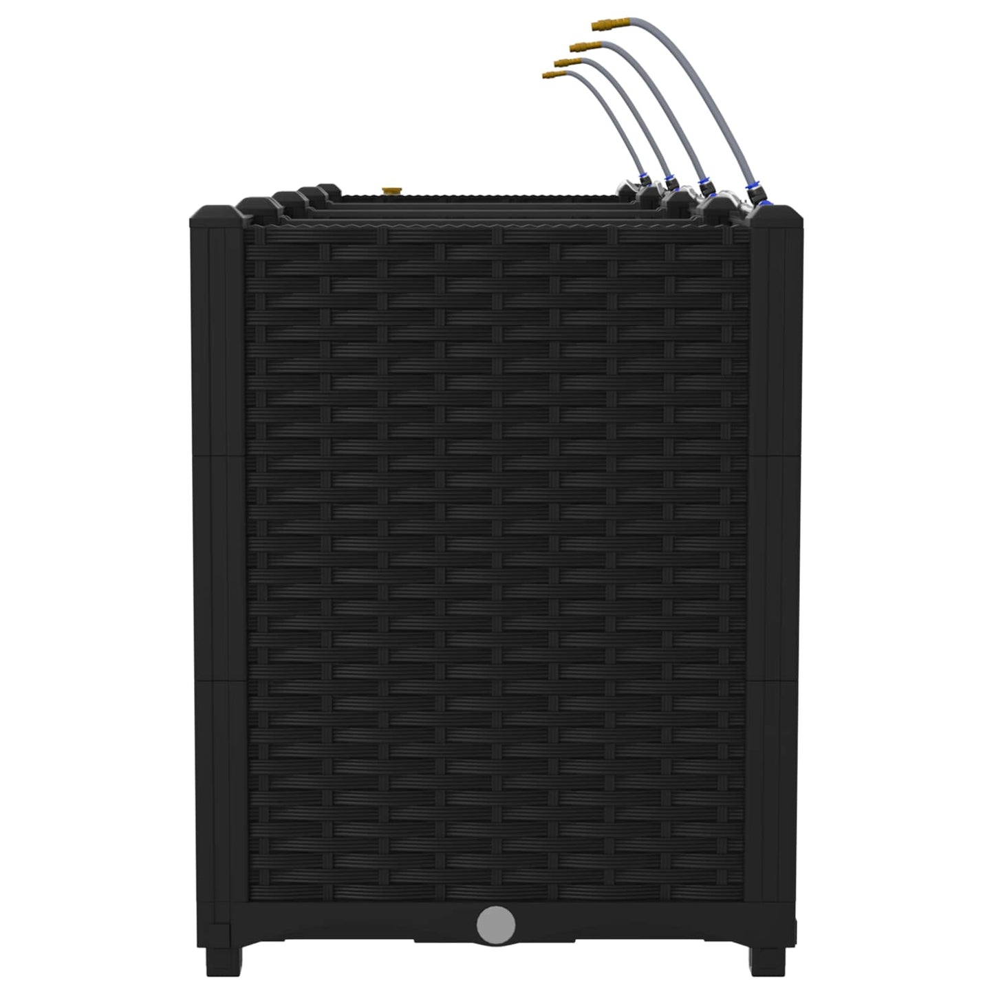 Tuin Bloempot 4 pcs Zwart Staal