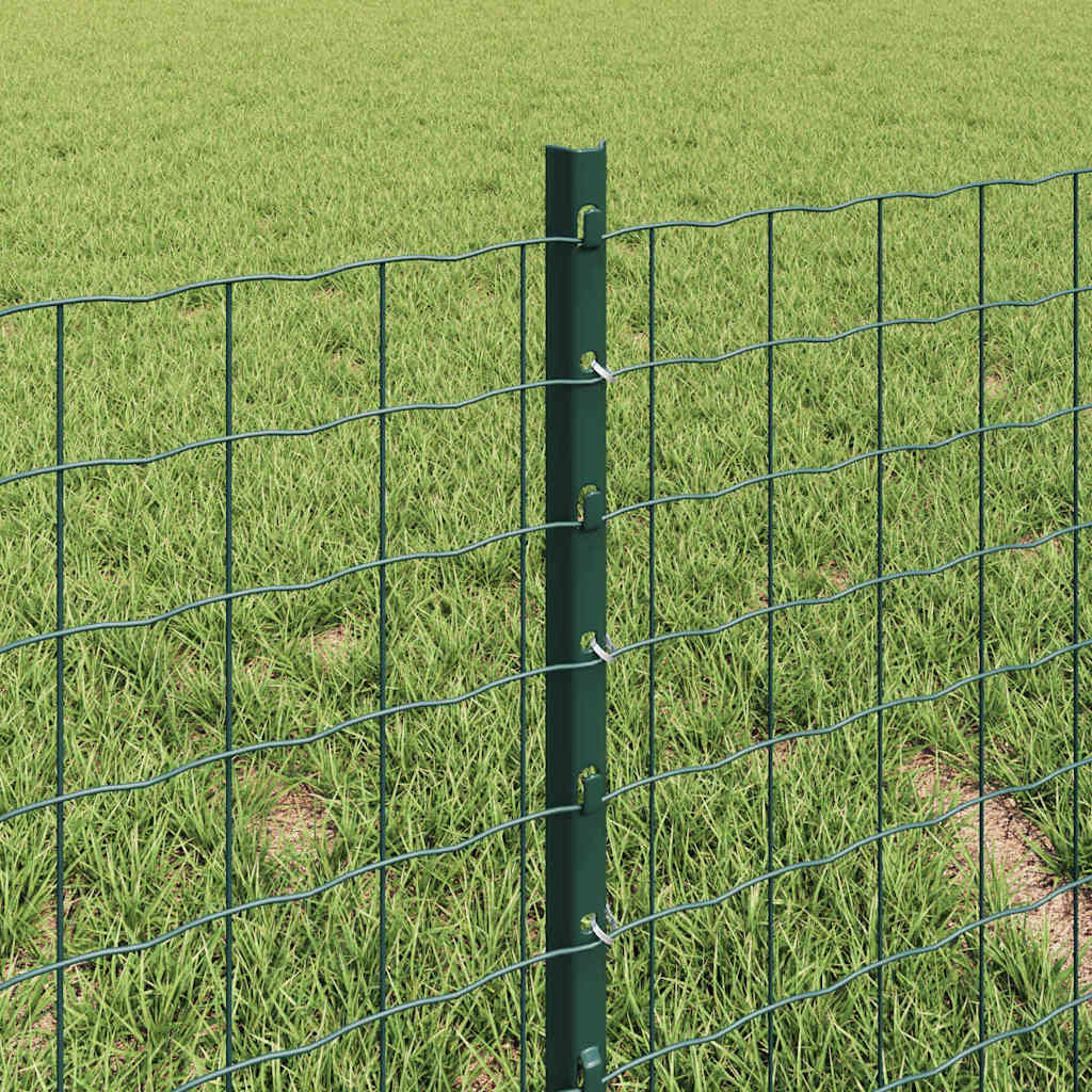 Afrasteringspaal 5 pcs Groen 80 cm Staal is nu te koop bij PeponiXL, paradijselijk wonen!