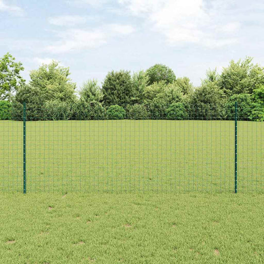 Afrasteringspaal 11 pcs Groen 100 cm Staal is nu te koop bij PeponiXL, paradijselijk wonen!