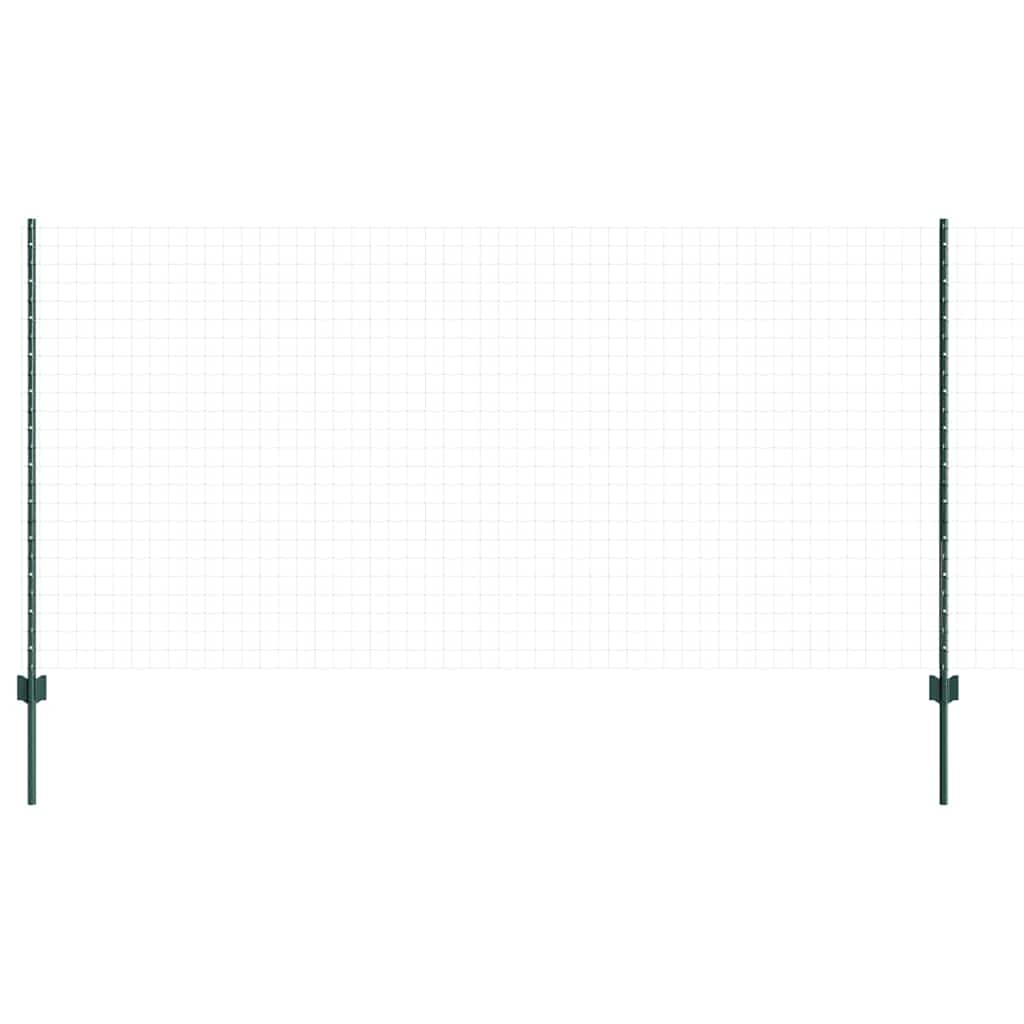 Afrasteringspaal 5 pcs Groen 120 cm Staal is nu te koop bij PeponiXL, paradijselijk wonen!