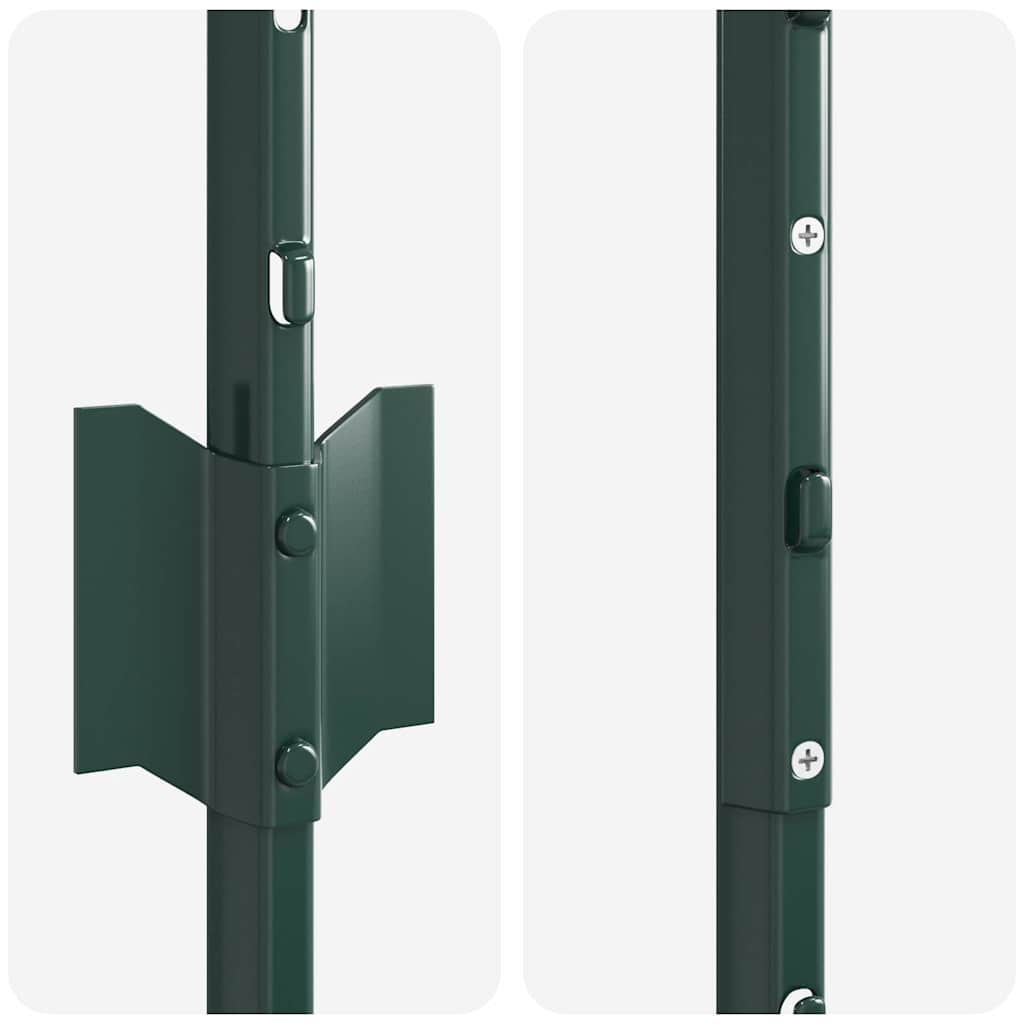 Afrasteringspaal 5 pcs Groen 140 cm Staal is nu te koop bij PeponiXL, paradijselijk wonen!