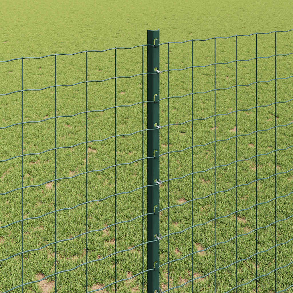 Afrasteringspaal 5 pcs Groen 140 cm Staal is nu te koop bij PeponiXL, paradijselijk wonen!