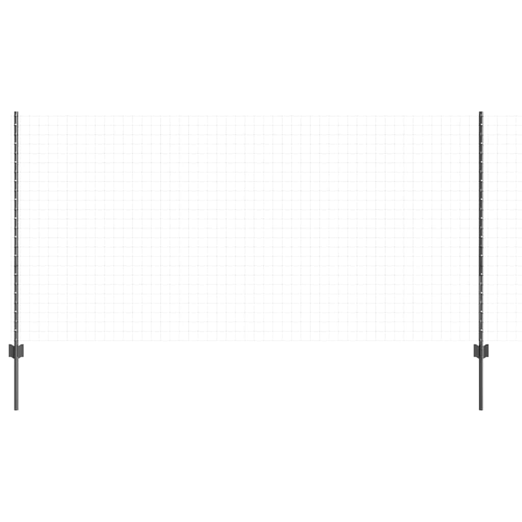 Afrasteringspaal 5 pcs Grijs 120 cm Staal is nu te koop bij PeponiXL, paradijselijk wonen!