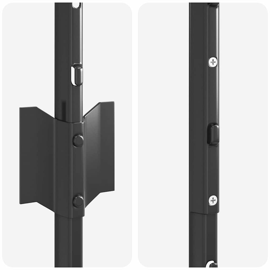 Afrasteringspaal 11 pcs Grijs 140 cm Staal is nu te koop bij PeponiXL, paradijselijk wonen!