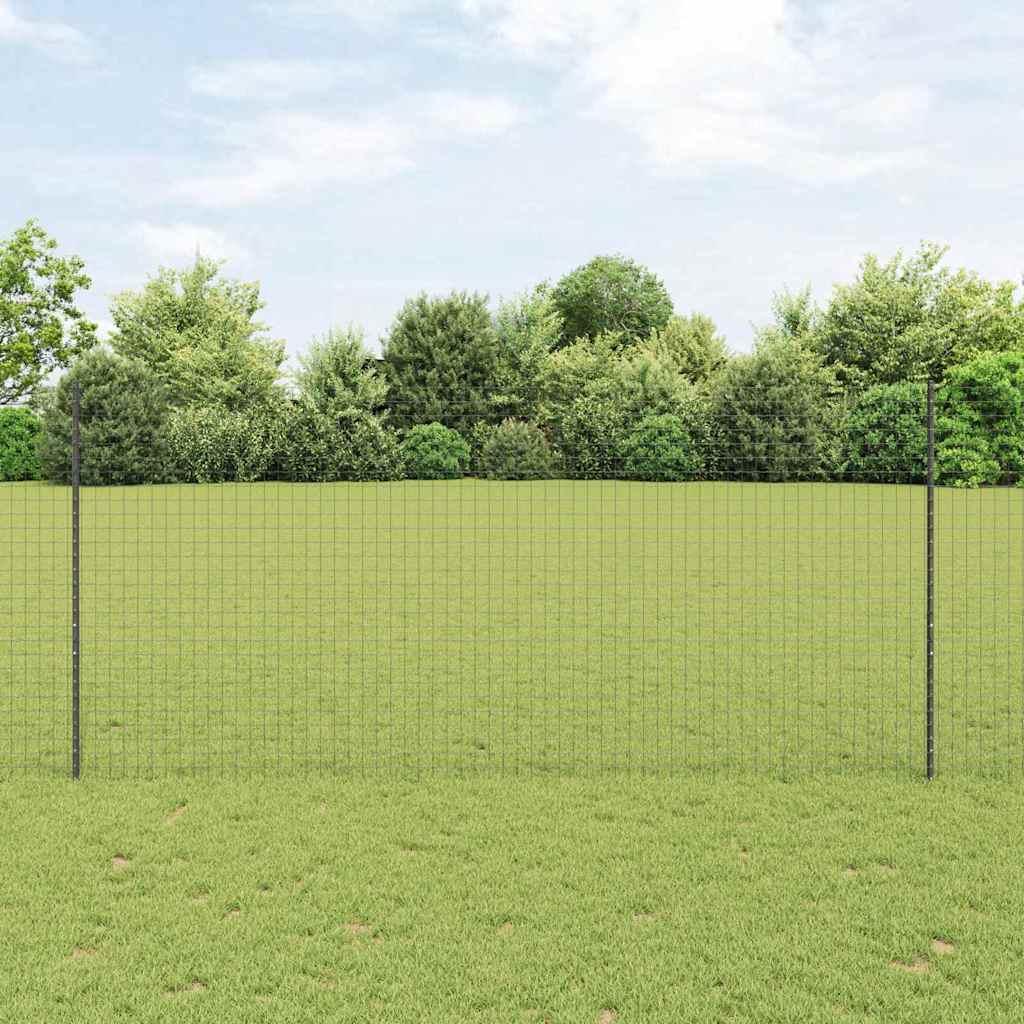 Afrasteringspaal 11 pcs Grijs 140 cm Staal is nu te koop bij PeponiXL, paradijselijk wonen!