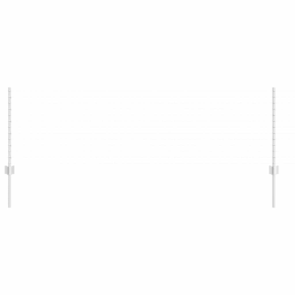 Afrasteringspaal 5 pcs Zilver 80 cm Staal is nu te koop bij PeponiXL, paradijselijk wonen!