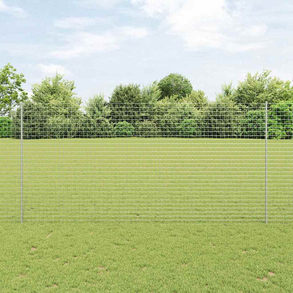 Afrasteringspaal 11 pcs Zilver 150 cm Staal is nu te koop bij PeponiXL, paradijselijk wonen!