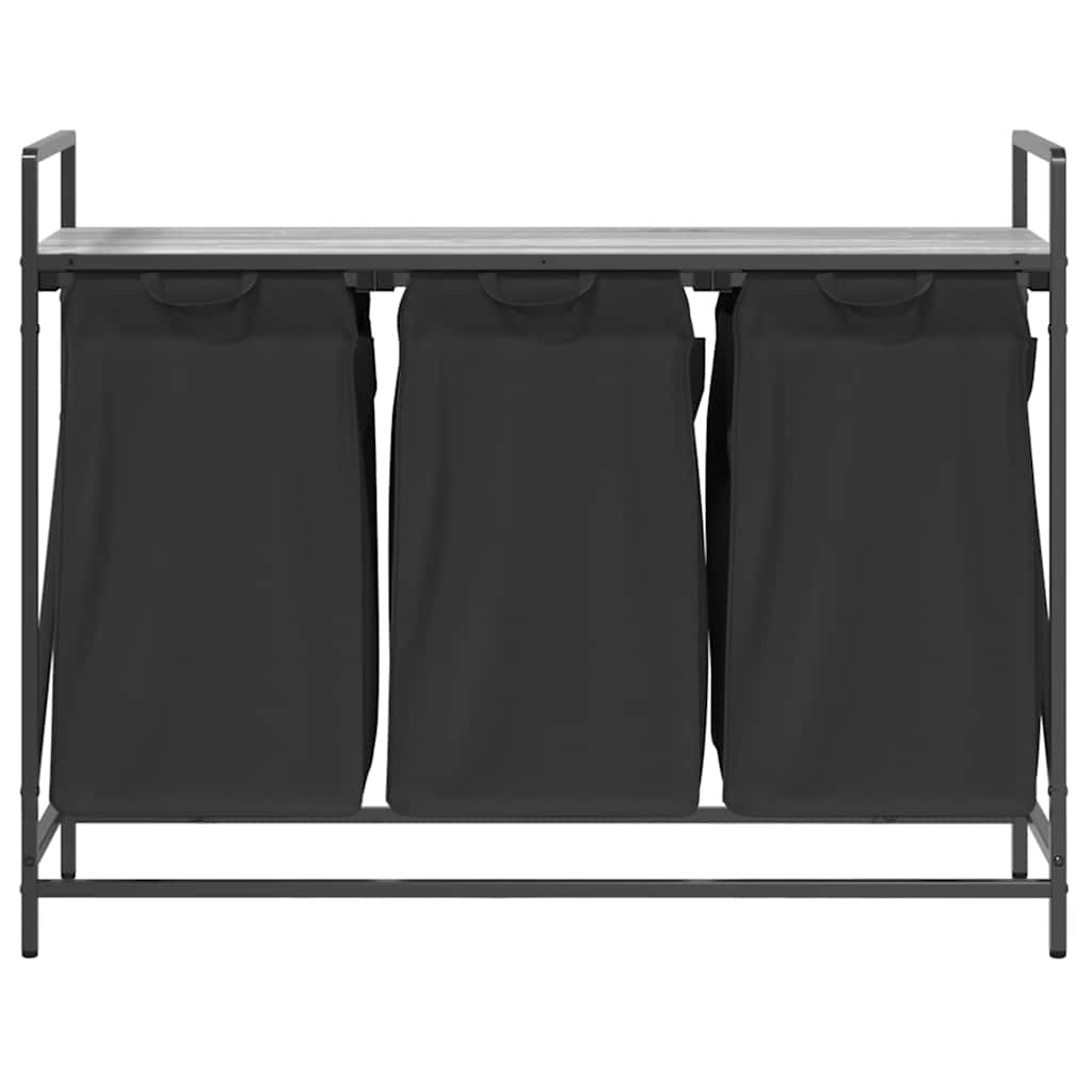 Wasmand 3 vakken met plank grijs sonoma eiken is nu te koop bij PeponiXL, paradijselijk wonen!