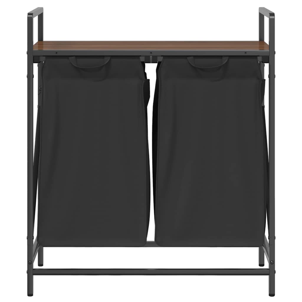 Wasmand 2 vakken met plank bruin eikenkleurig is nu te koop bij PeponiXL, paradijselijk wonen!