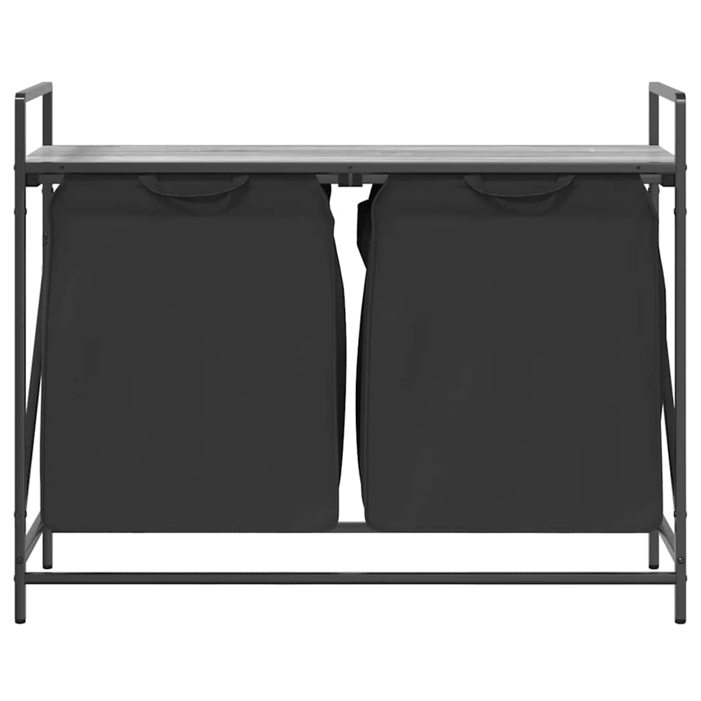 Wasmand 2 vakken met plank grijs sonoma eiken is nu te koop bij PeponiXL, paradijselijk wonen!