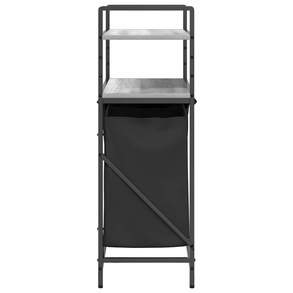 Wasmand 2 vakken met planken grijs sonoma eiken is nu te koop bij PeponiXL, paradijselijk wonen!
