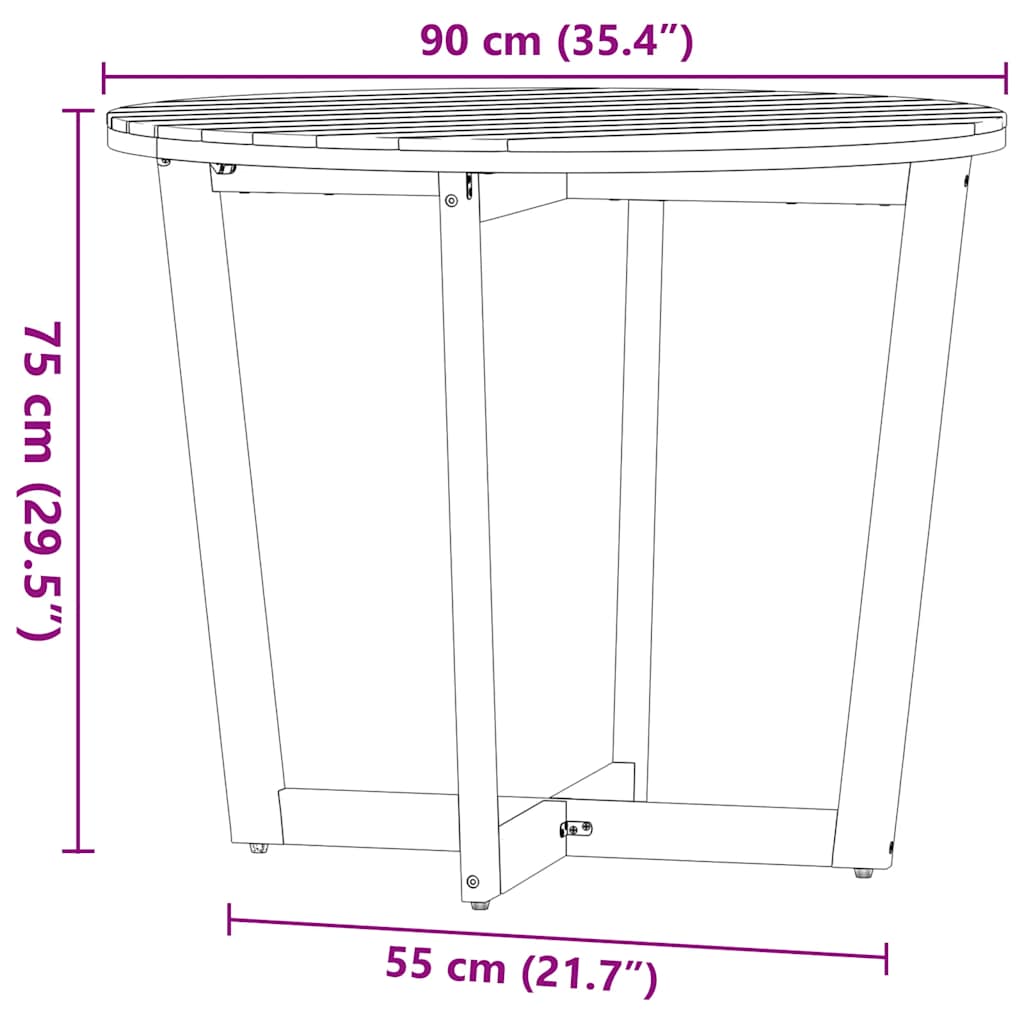 5-delige tuinset van massief acaciahout is nu te koop bij PeponiXL, paradijselijk wonen!