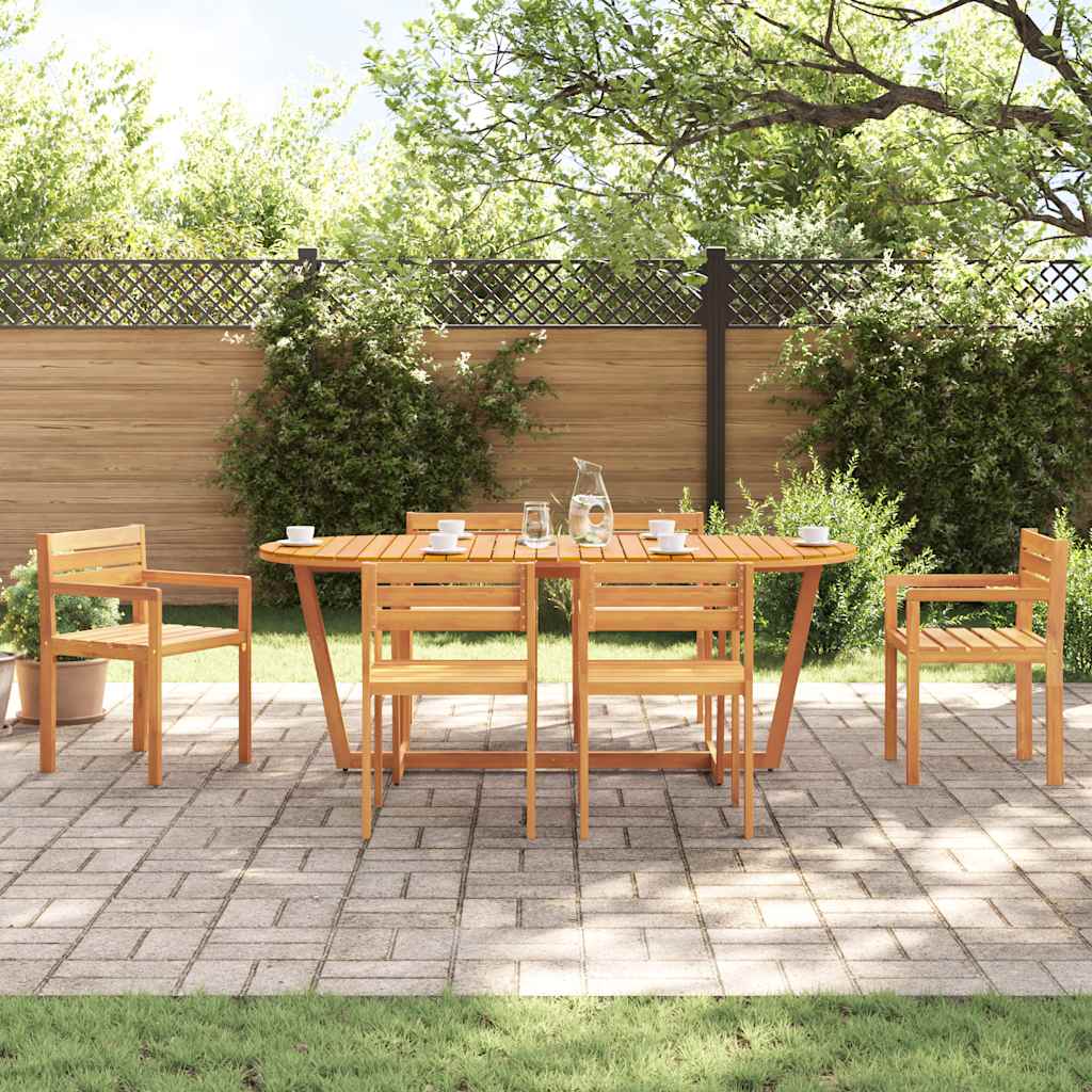 7-delige tuinset van massief acaciahout is nu te koop bij PeponiXL, paradijselijk wonen!