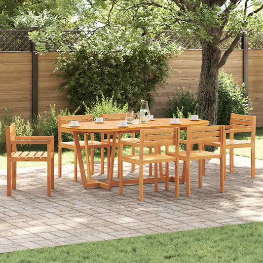 7-delige tuinset van massief acaciahout is nu te koop bij PeponiXL, paradijselijk wonen!