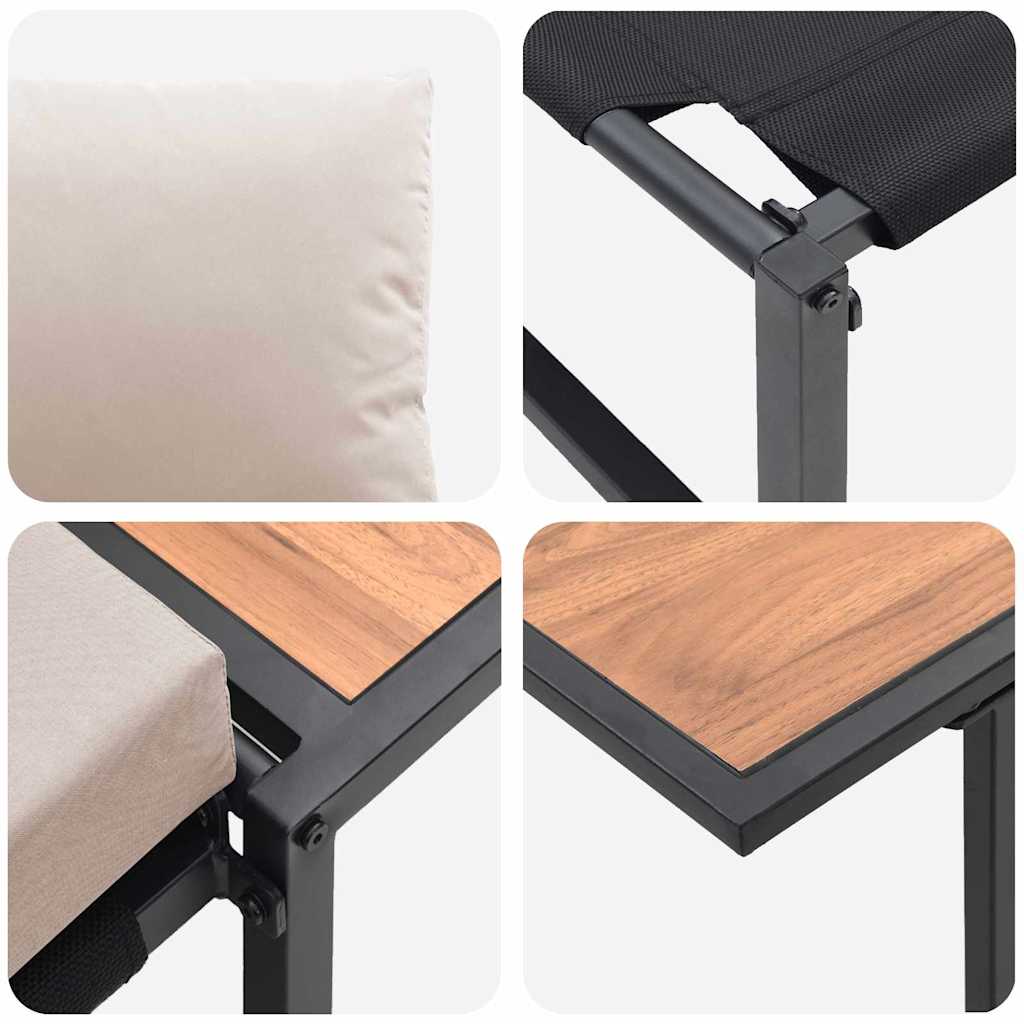 Buiten Stalen Zsitjes 2 pcs Taupe Staal is nu te koop bij PeponiXL, paradijselijk wonen!