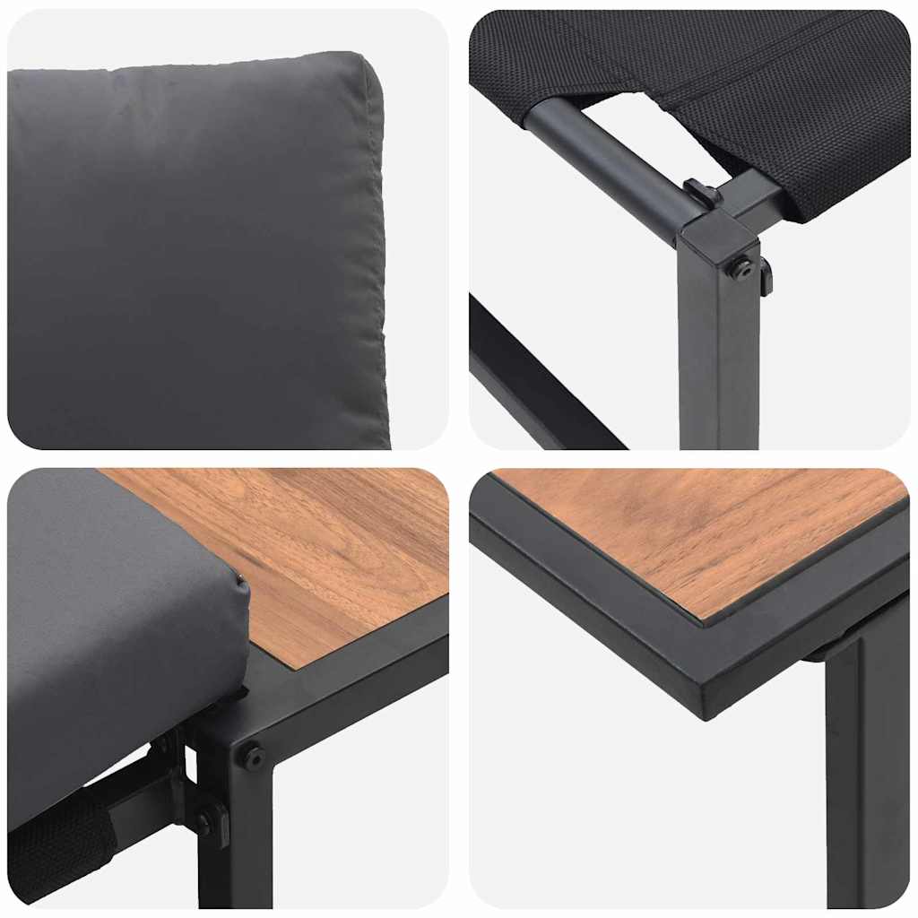 Tuinbankenset 2 pcs Antraciet Staal is nu te koop bij PeponiXL, paradijselijk wonen!
