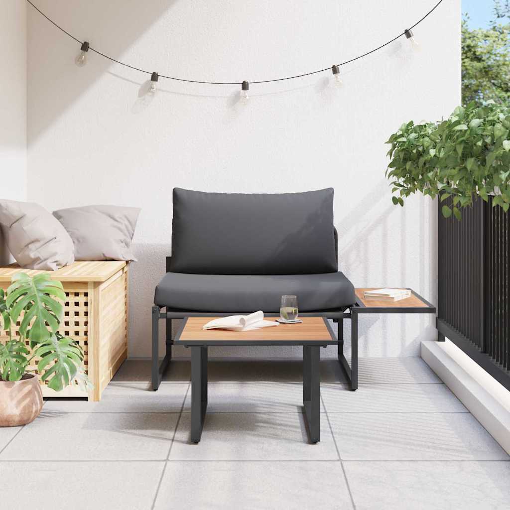 Tuinbankenset 2 pcs Antraciet Staal is nu te koop bij PeponiXL, paradijselijk wonen!