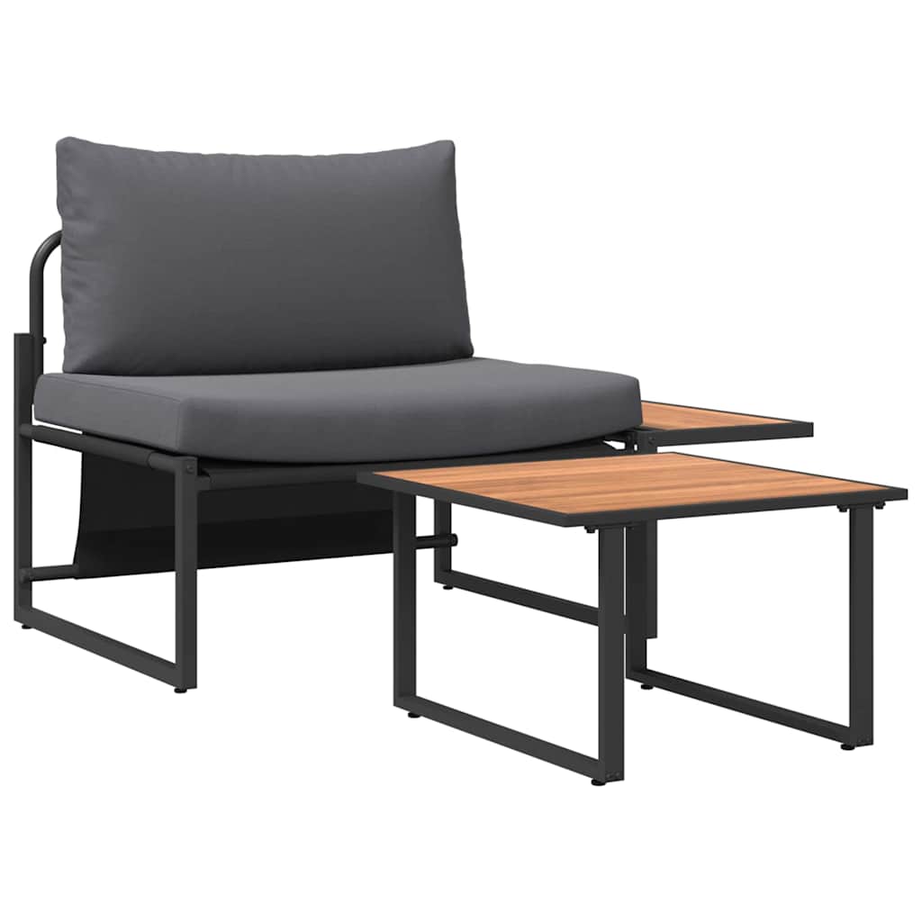 Tuinbankenset 2 pcs Antraciet Staal is nu te koop bij PeponiXL, paradijselijk wonen!