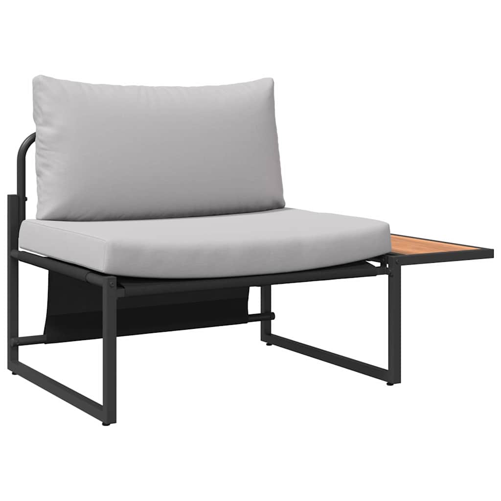 Tuinbankenset 2 pcs Lichtgrijs Staal is nu te koop bij PeponiXL, paradijselijk wonen!