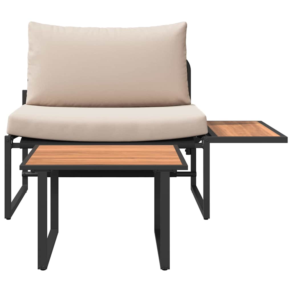 Tuinbankenset 2 pcs Taupe Staal is nu te koop bij PeponiXL, paradijselijk wonen!