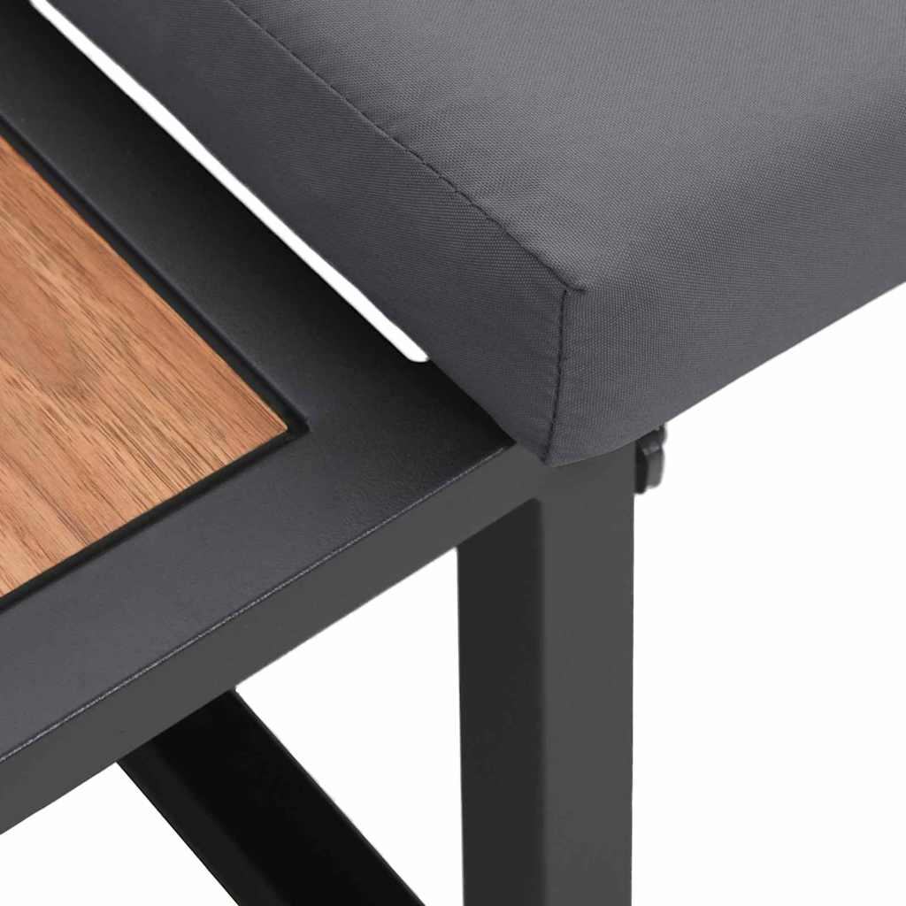 Tuinbank met kussen Antraciet 200,5 x 70 x 85,5 cm Staal is nu te koop bij PeponiXL, paradijselijk wonen!