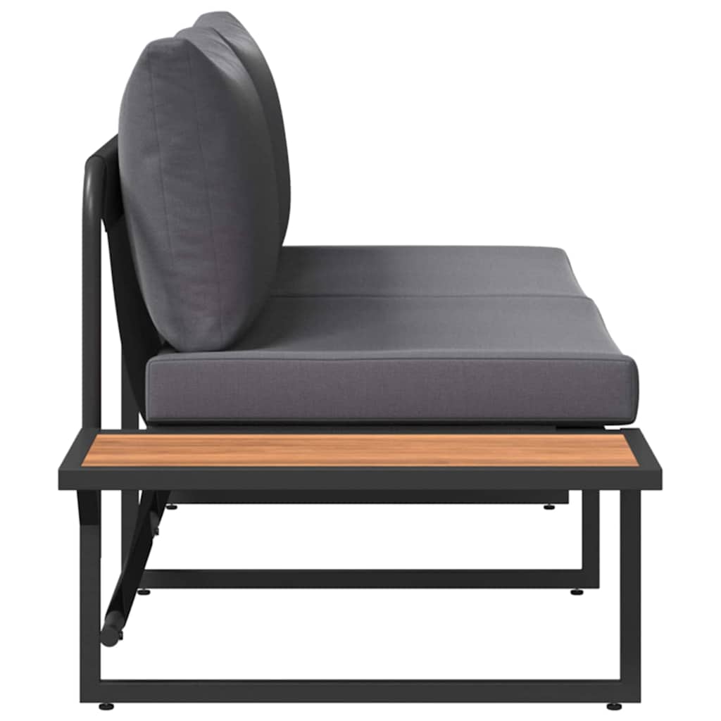 Tuinbank met kussen Antraciet 200,5 x 70 x 85,5 cm Staal is nu te koop bij PeponiXL, paradijselijk wonen!