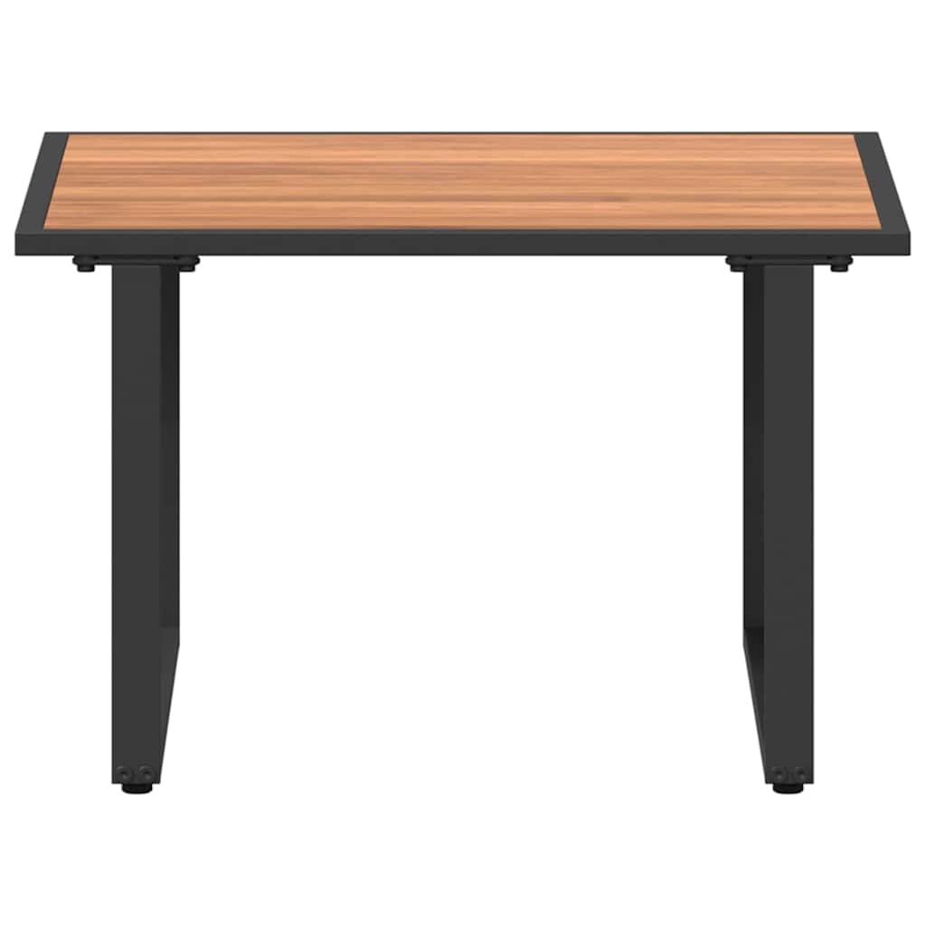 Salontafel Zwart en Bruin 55 x 55 x 35 cm Gepoedercoat staal is nu te koop bij PeponiXL, paradijselijk wonen!