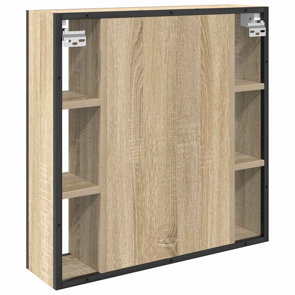 Spiegelkast met plank Sonoma Eiken 60 x 16 x 60 cm Bewerkt hout is nu te koop bij PeponiXL, paradijselijk wonen!