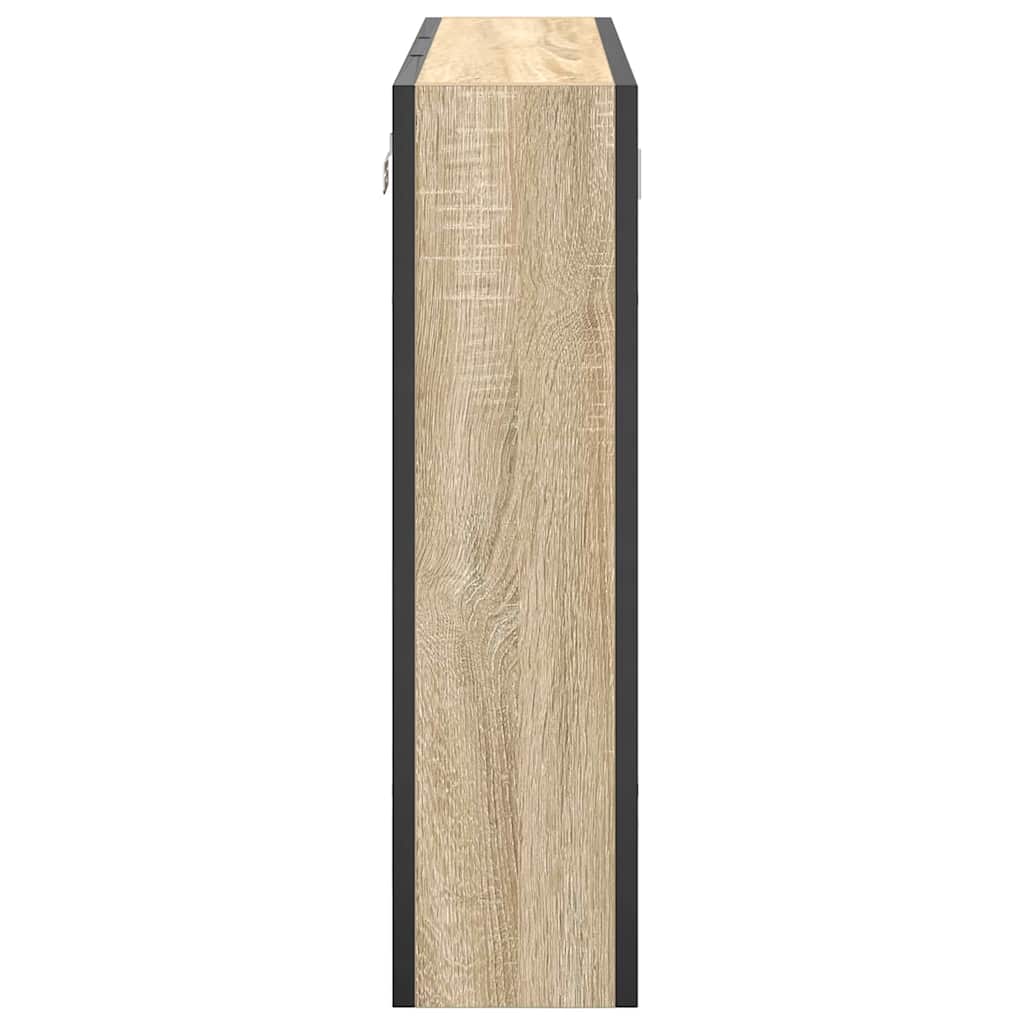 Spiegelkast met plank Sonoma Eiken 60 x 16 x 60 cm Bewerkt hout is nu te koop bij PeponiXL, paradijselijk wonen!
