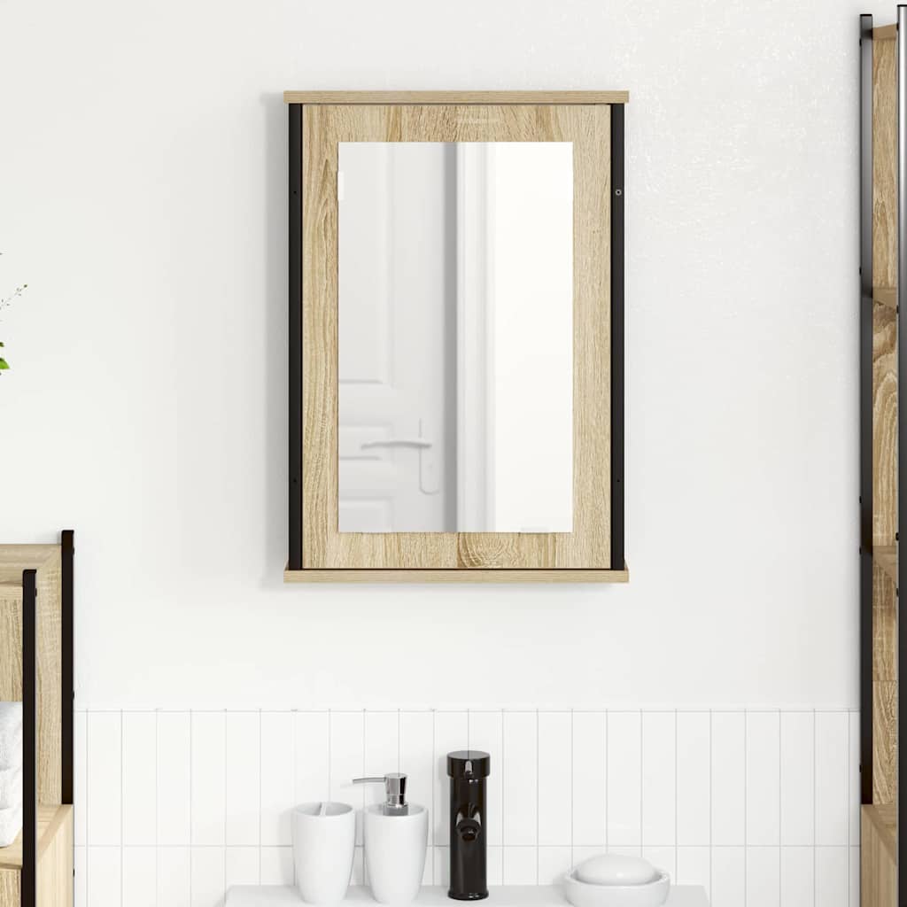 Spiegelkast met plank Sonoma Eiken 42 x 12 x 60 cm Bewerkt hout is nu te koop bij PeponiXL, paradijselijk wonen!