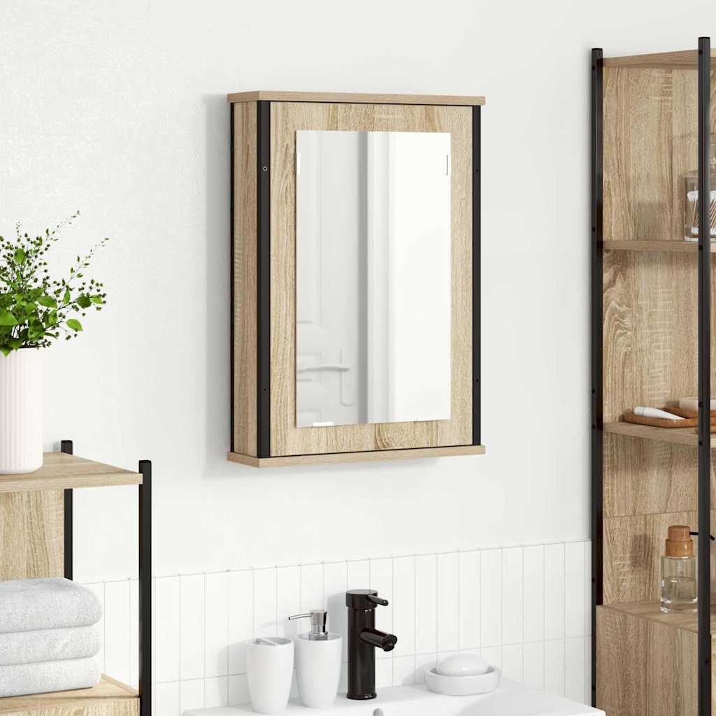 Spiegelkast met plank Sonoma Eiken 42 x 12 x 60 cm Bewerkt hout is nu te koop bij PeponiXL, paradijselijk wonen!
