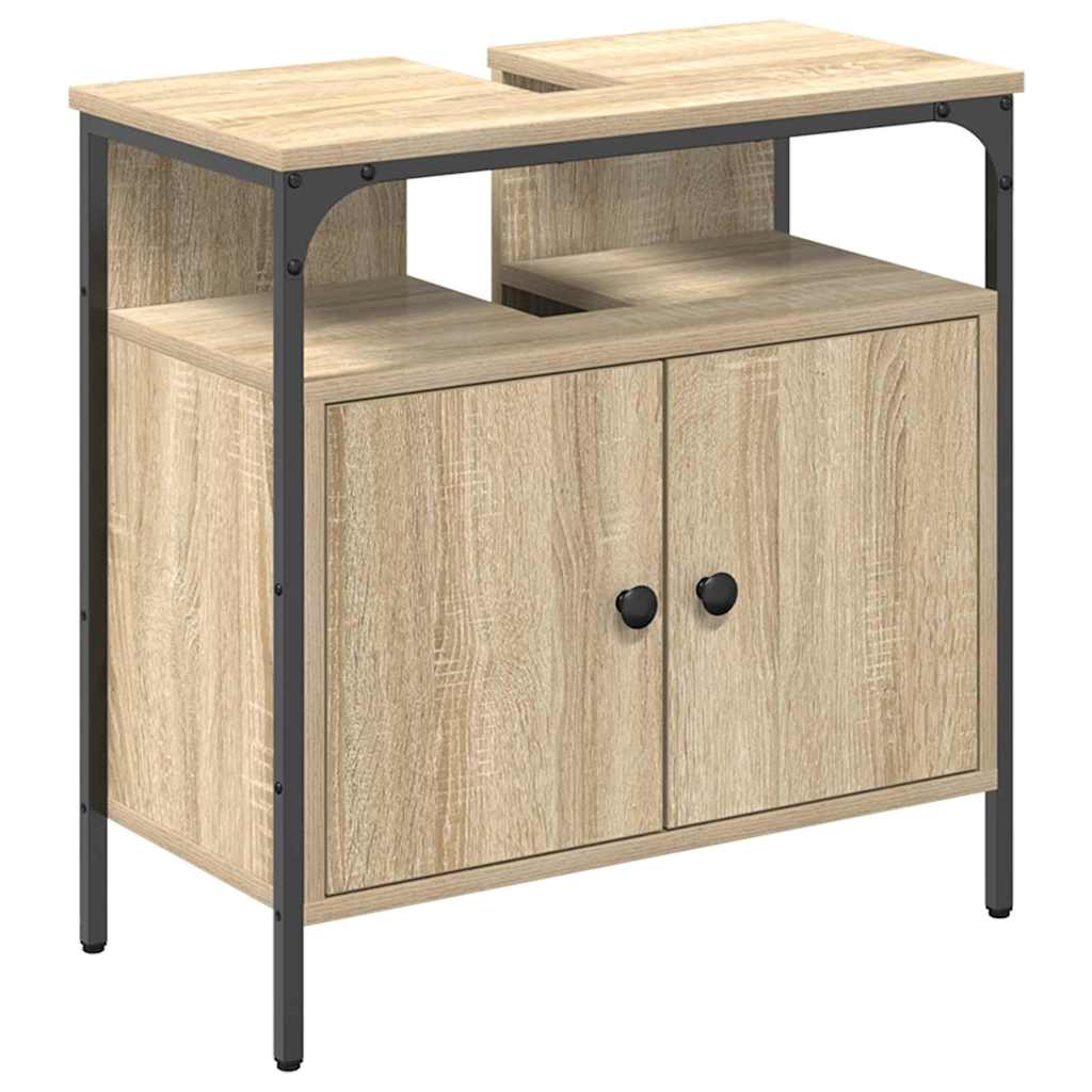 Badkamer Kast met opslag Beige 60 x 30 x 60 cm Bewerkt hout is nu te koop bij PeponiXL, paradijselijk wonen!