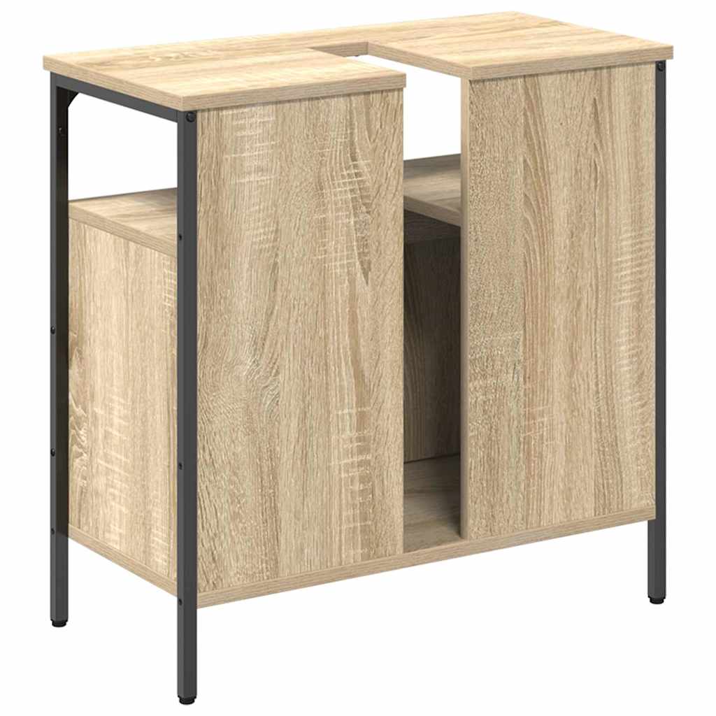 Badkamer Kast met opslag Beige 60 x 30 x 60 cm Bewerkt hout is nu te koop bij PeponiXL, paradijselijk wonen!