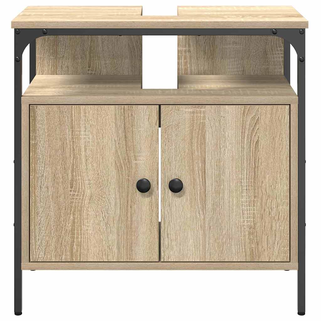 Badkamer Kast met opslag Beige 60 x 30 x 60 cm Bewerkt hout is nu te koop bij PeponiXL, paradijselijk wonen!