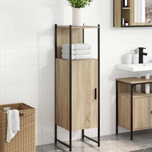 Badkamer Kast met plank Beige 33 x 33 x 120,5 cm Bewerkt hout is nu te koop bij PeponiXL, paradijselijk wonen!