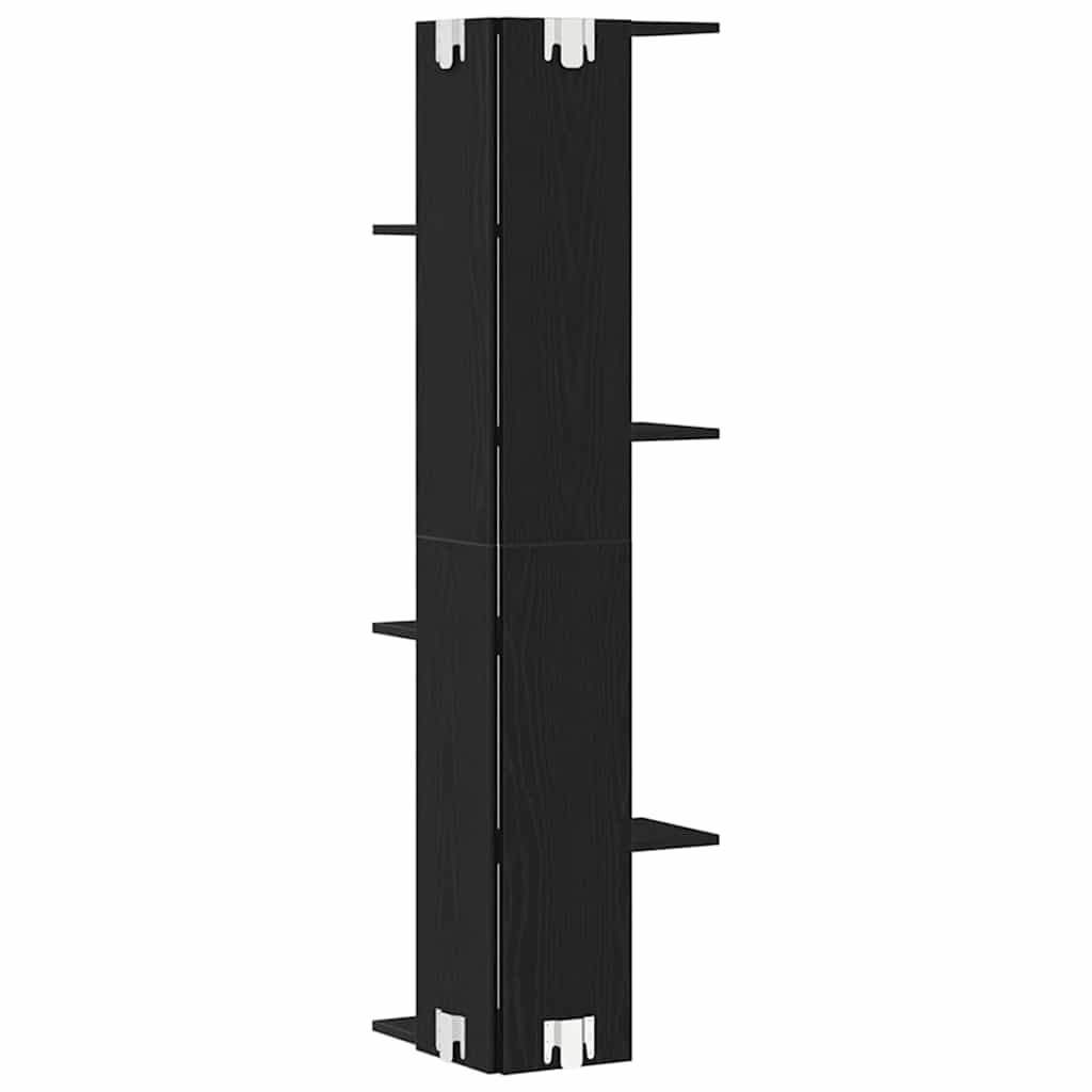 Wandhoekplank met plank Zwart Eiken 36.5 x 36.5 x 140 cm is nu te koop bij PeponiXL, paradijselijk wonen!