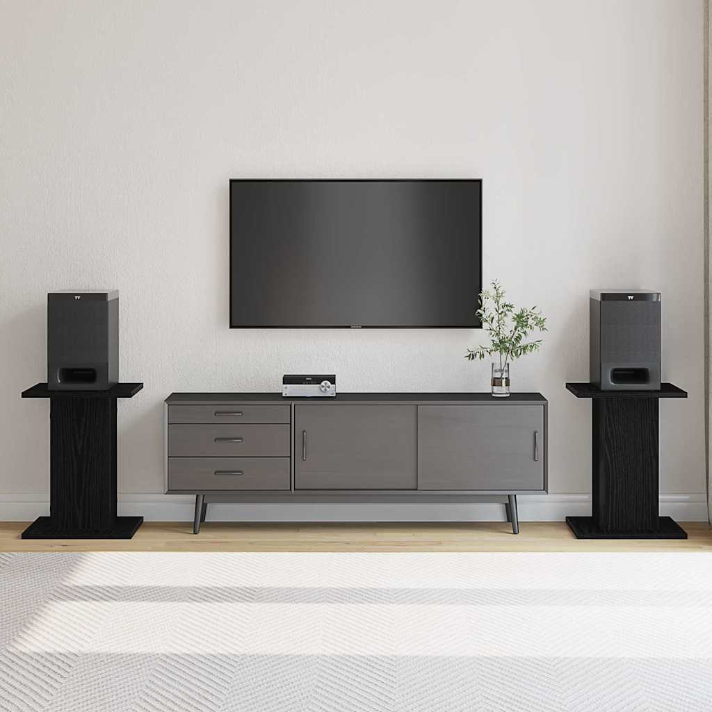 Luidspreker standaards 2 pcs Zwart Eiken 30 x 30 x 40 cm is nu te koop bij PeponiXL, paradijselijk wonen!