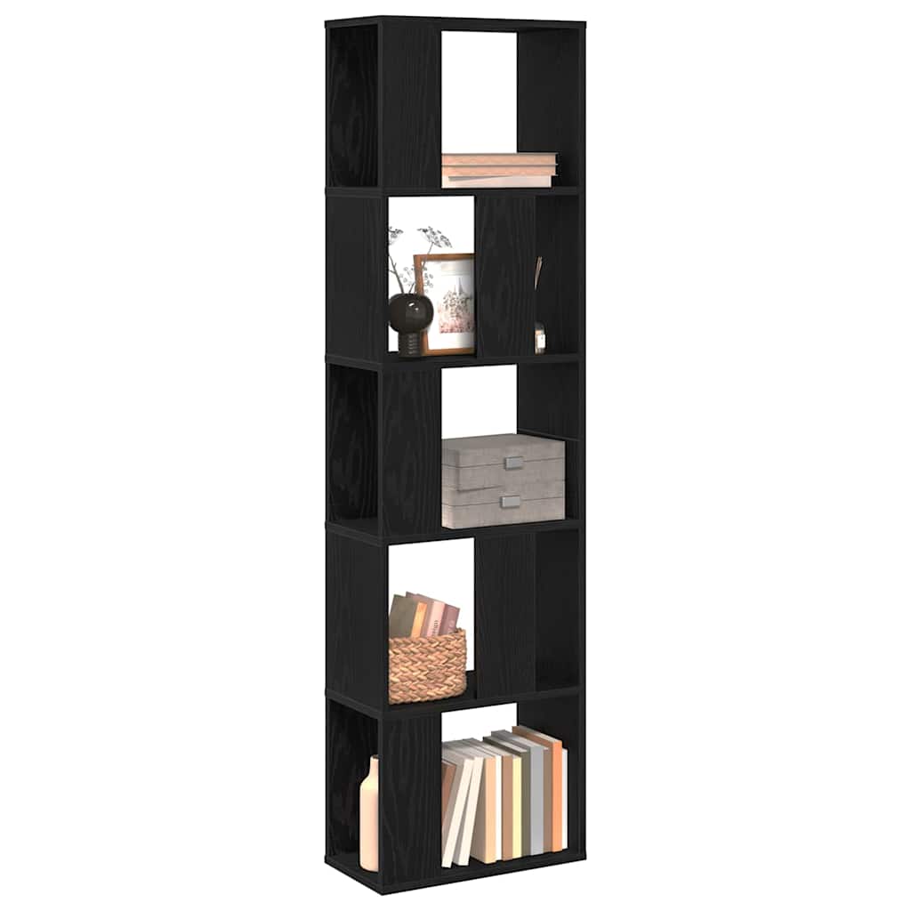 Boekenkast Zwart Eiken 45 x 23,5 x 162,5 cm is nu te koop bij PeponiXL, paradijselijk wonen!