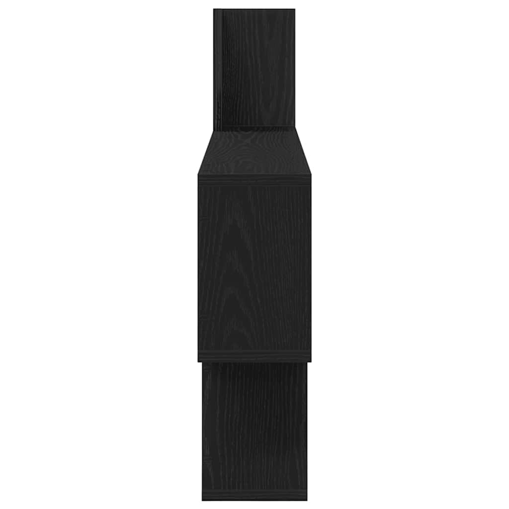 Wandplank Zwart Eiken 100x15x70 cm Bewerkt Hout is nu te koop bij PeponiXL, paradijselijk wonen!