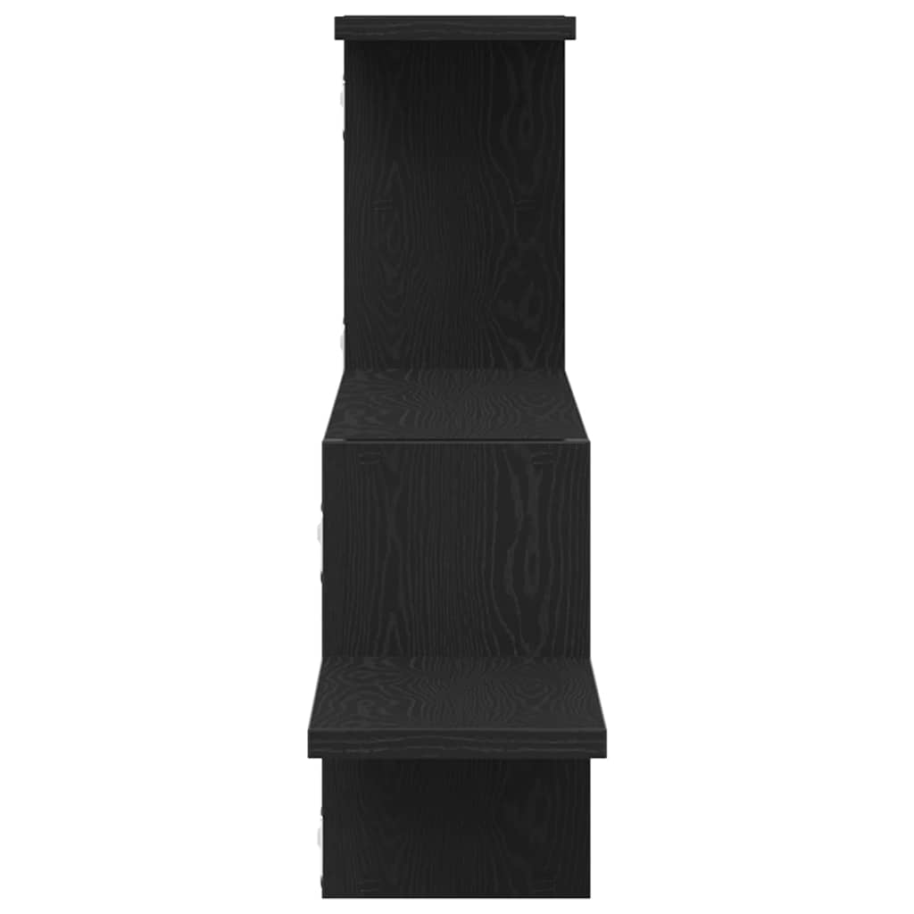 Wandplank Zwart Eiken 104x15x49 cm Bewerkt Hout is nu te koop bij PeponiXL, paradijselijk wonen!