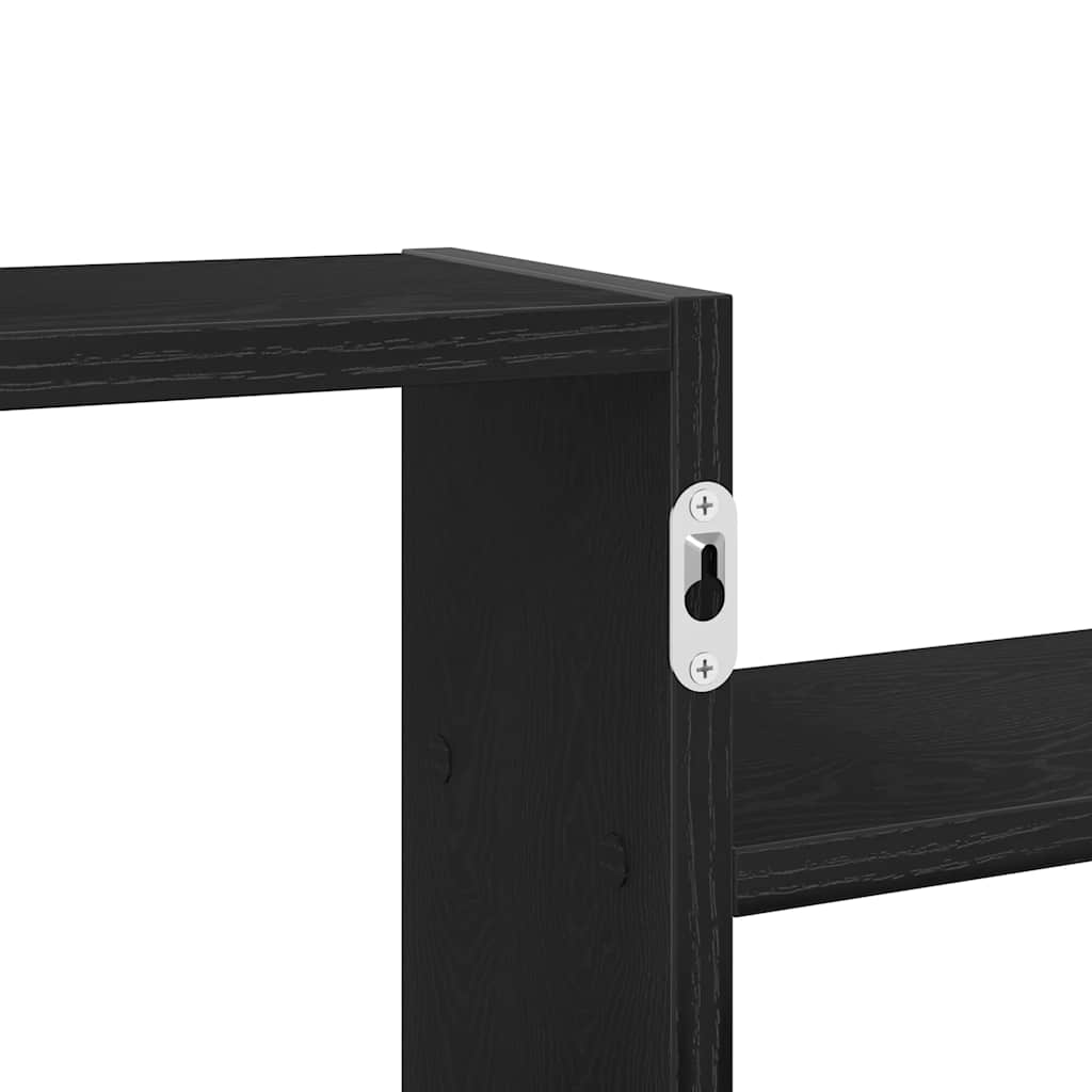 Wandplank Zwart Eiken 104x15x49 cm Bewerkt Hout is nu te koop bij PeponiXL, paradijselijk wonen!